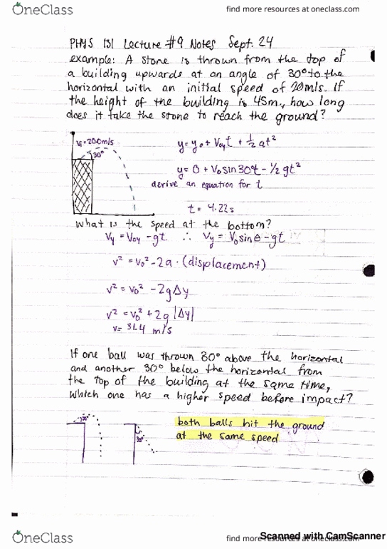 PHYS 131 Lecture 9: Air time and Displacement cover image