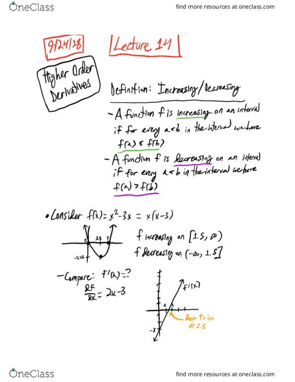 MATH 1151 Lecture Notes - Lecture 14: If And Only If thumbnail