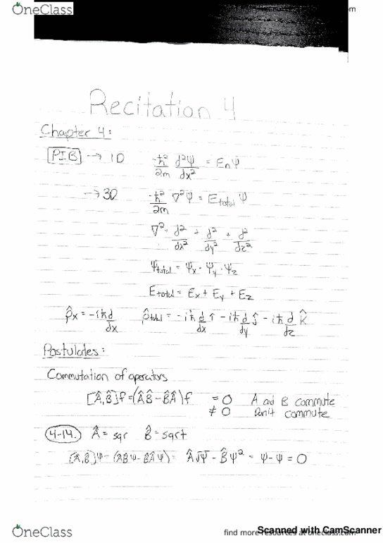 CHEM 221 Lecture 4: Recitation 4 thumbnail