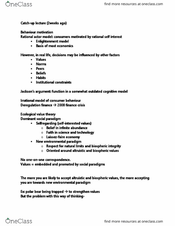 CMNS 349 Lecture Notes - Lecture 6: Actor Model, Cognitive Model, Ecosystem Management thumbnail