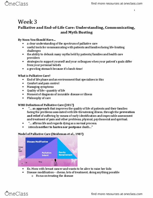 Nursing 4400A/B Lecture Notes - Lecture 3: Palliative Care, Hip Bone, Jargon thumbnail