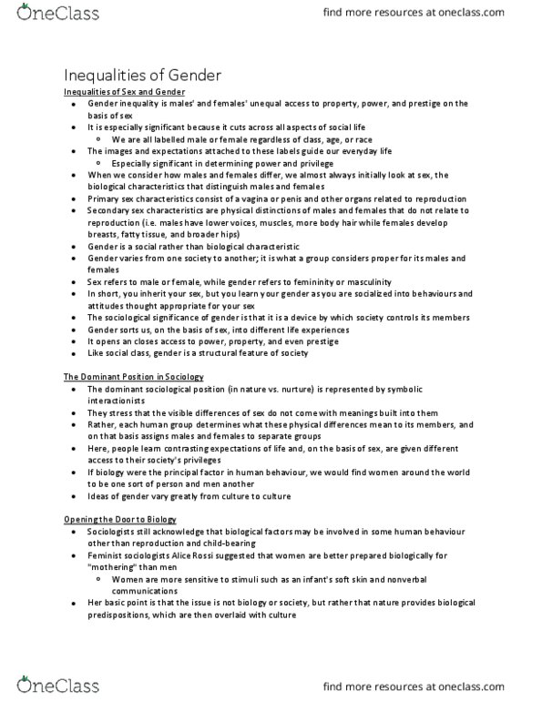 SY101 Chapter 8: Inequalities of Gender (1) thumbnail