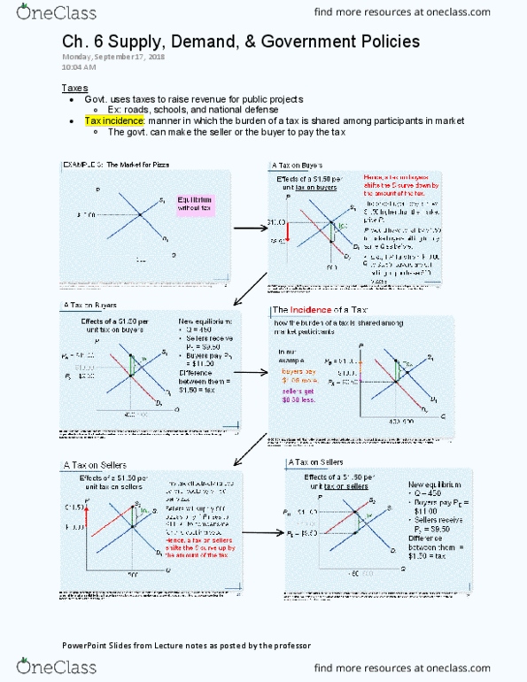 ECON 2010 Lecture Notes - Lecture 10: Tax Incidence, Microsoft Powerpoint, Price Floor cover image