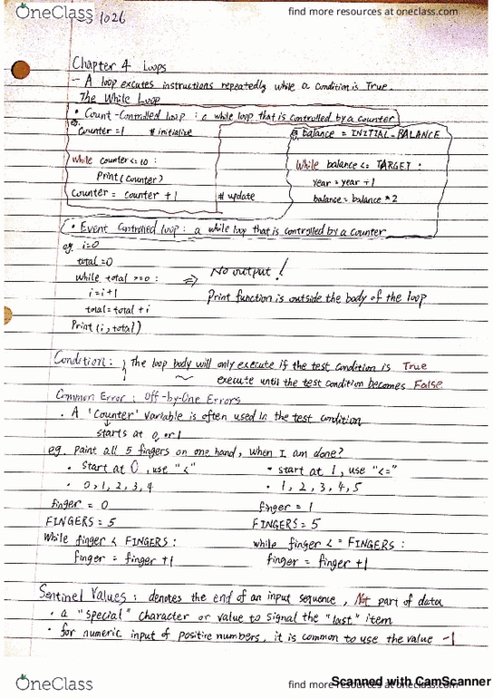 Computer Science 1026A/B Lecture 4: cs1026 chapter4 While loop thumbnail