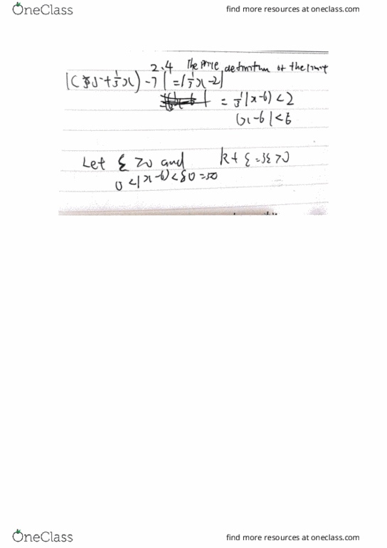 MATH 1131Q Lecture 4: Math 1131Q 2.4 note the pricise definition of the limit cover image