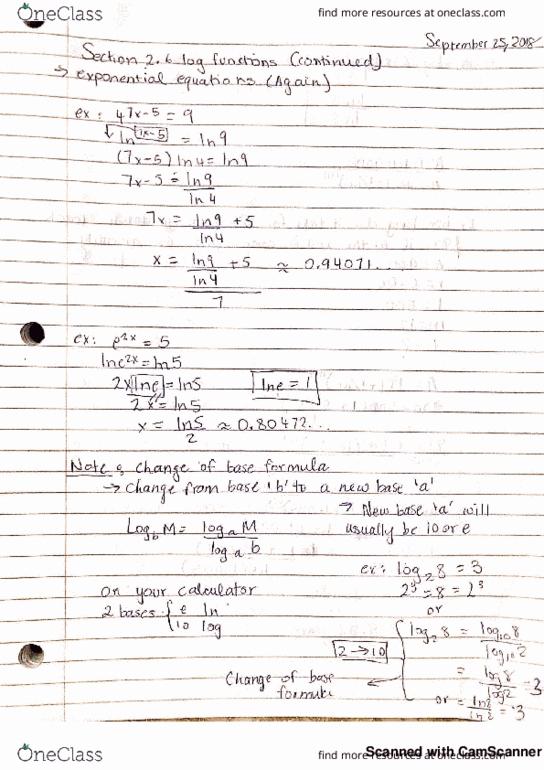 MATH 208 Lecture 7: Lecture 7 - Log functions and arithmetic/geometric sequences/series thumbnail