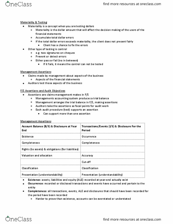 AFM202 Lecture Notes - Lecture 4: Trial Balance, Financial Statement, Accounts Payable thumbnail