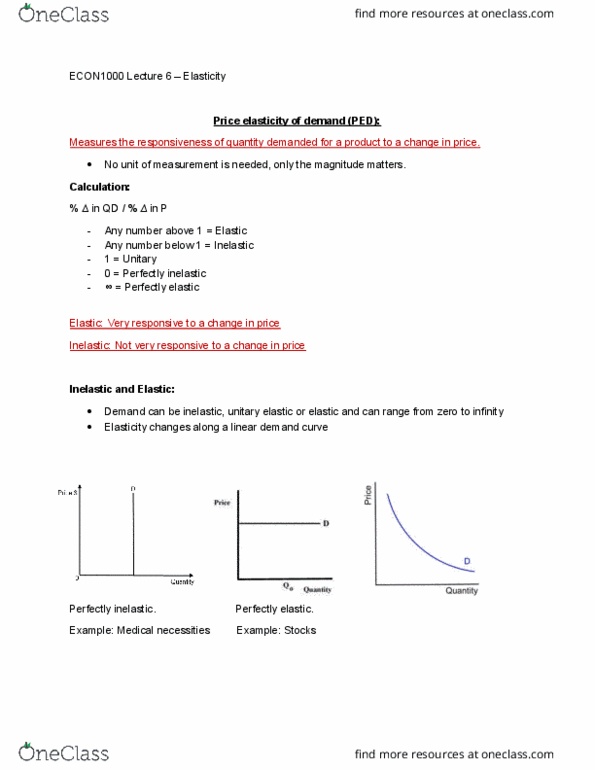 ECON 1000 Lecture Notes - Lecture 6: Demand Curve, And1, Normal Good cover image