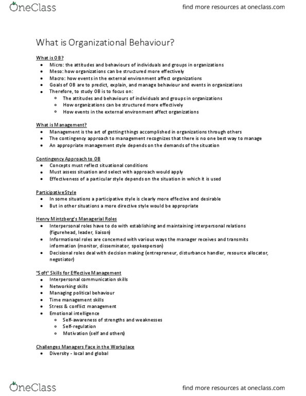 BU288 Lecture Notes - Lecture 1: Interpersonal Communication, Time Management, Dependent And Independent Variables thumbnail