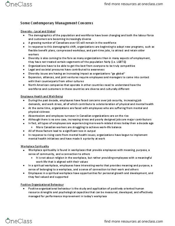 BU288 Chapter Notes - Chapter 1: Absenteeism, Job Performance, Corporate Social Responsibility thumbnail