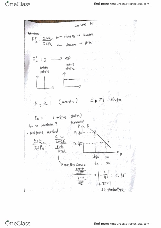 ECON 1201 Lecture 10: Economic 1201 Lecture 10 note demand elasticity cover image