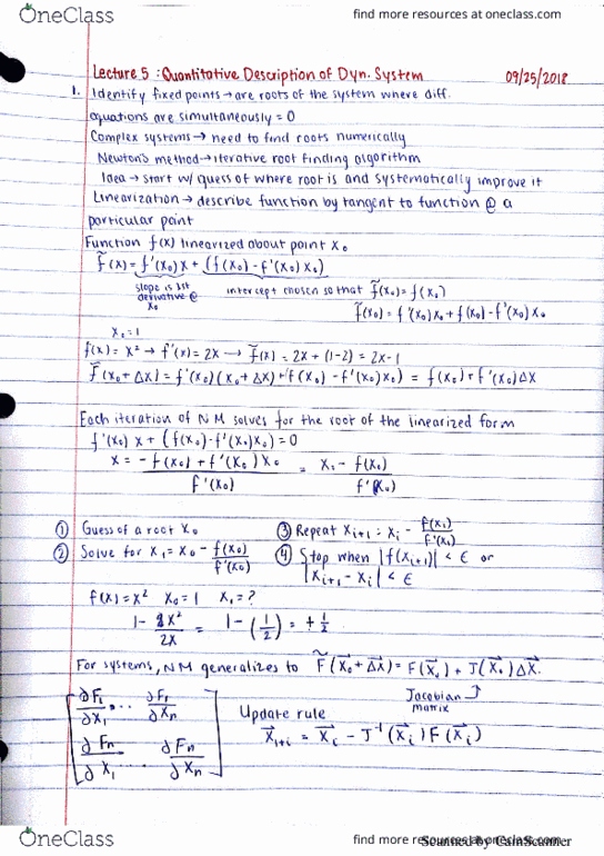 AMS 333 Lecture 5: Quantitative Description of Dynamical Systems thumbnail