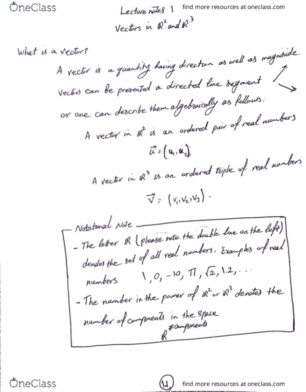 Mathematics 1229A/B Lecture 1: Lecture notes 1 cover image