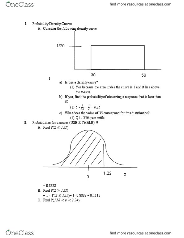 STATS 250 Lecture 10: Density Curve and Z-Score cover image