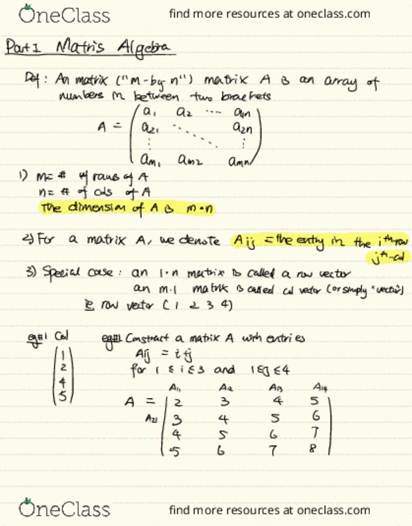 MAT133Y1 Lecture Notes - Lecture 7: Identity Matrix cover image