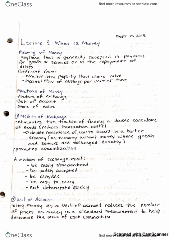 EC223 Lecture 3: What is money thumbnail