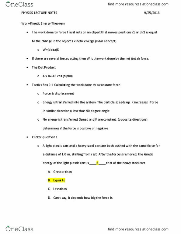 Physics 197 Lecture Notes - Lecture 1: Free Fall, Earth Radius, Friction thumbnail