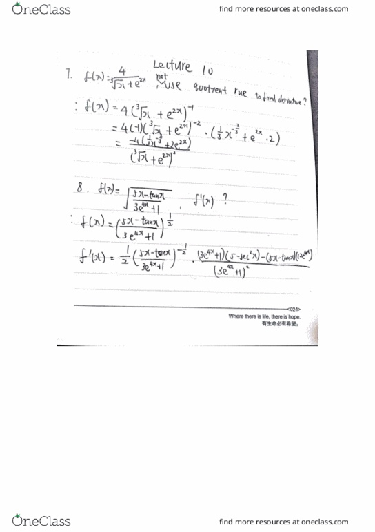 MATH 1131Q Lecture 10: Math 1131Q 3.5 note implicit differentiation cover image