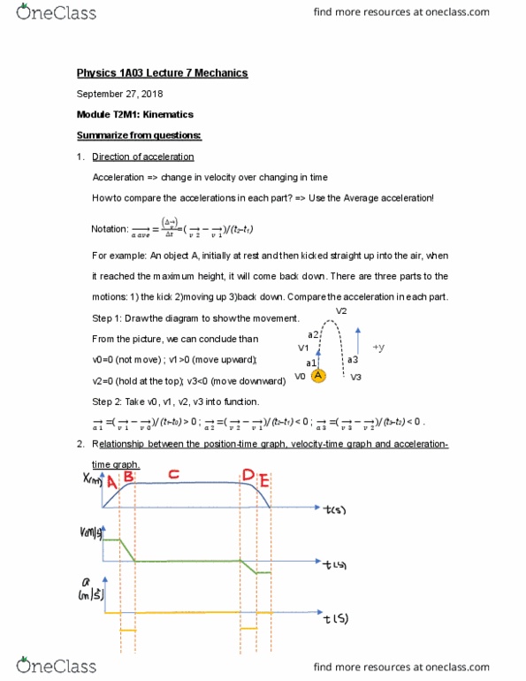 PHYSICS 1A03 Lecture Notes - Lecture 7: Kick 2 cover image