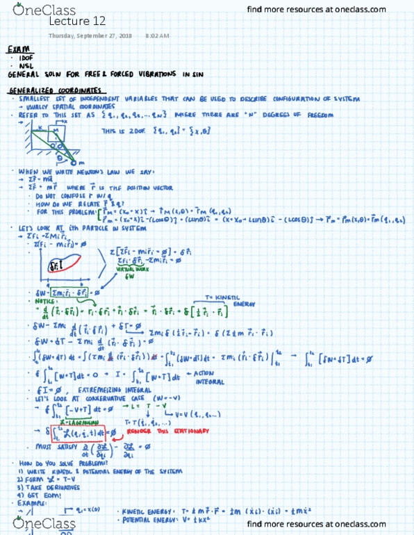 ME 521 Lecture 12: Variational Mechanics pt 2- Generalized Coordinates thumbnail