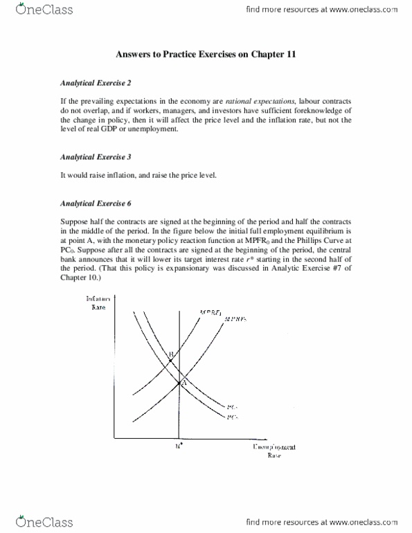 ECON 2450 Chapter Notes -Adaptive Expectations, Phillips Curve, Rational Expectations thumbnail