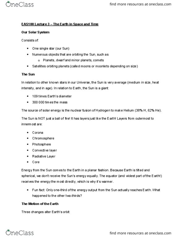 EAS100 Lecture Notes - Lecture 3: Chromosphere, Photosphere, Liquid Hydrogen cover image