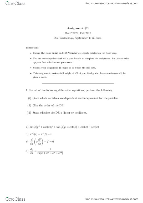 MATH 2270 Lecture Notes - Particle Accelerator, Tasmanian Government Railways Y Class thumbnail