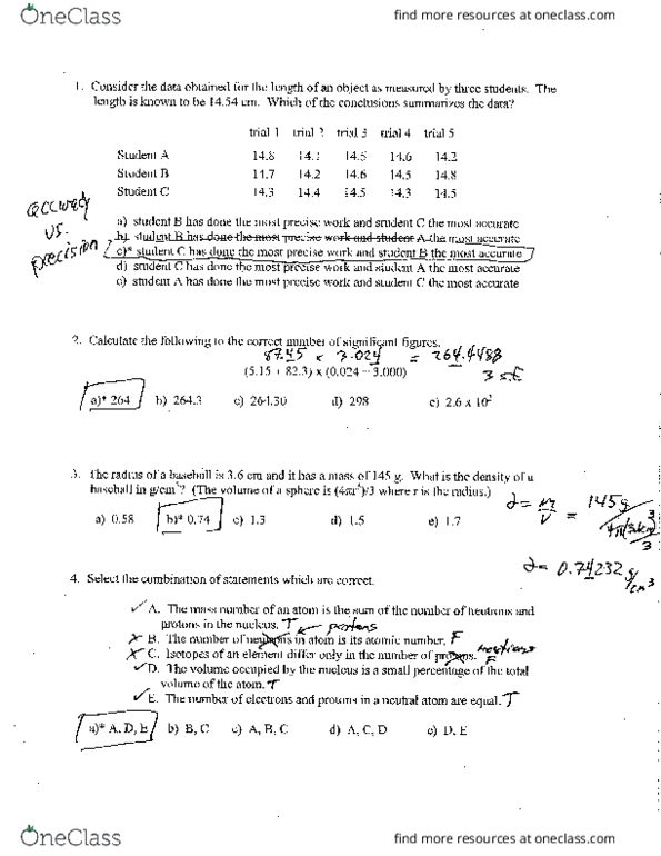 CHEM 1210 Final: CHEM1210 Final Exam 2 2011 Fall - OneClass