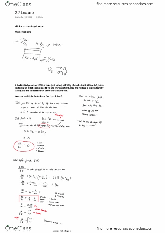 Applied Mathematics 2270A/B Lecture 7: 2.7 Lecture thumbnail