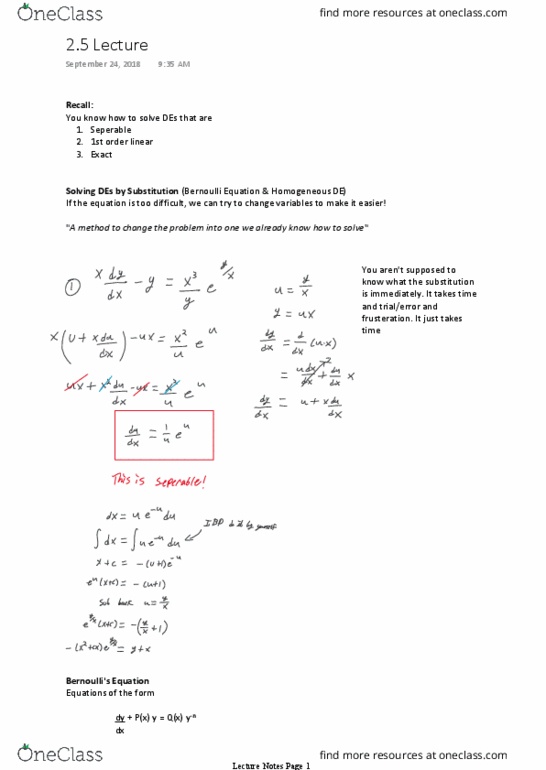 Applied Mathematics 2270A/B Lecture Notes - Lecture 6: Bernoulli'S Principle thumbnail