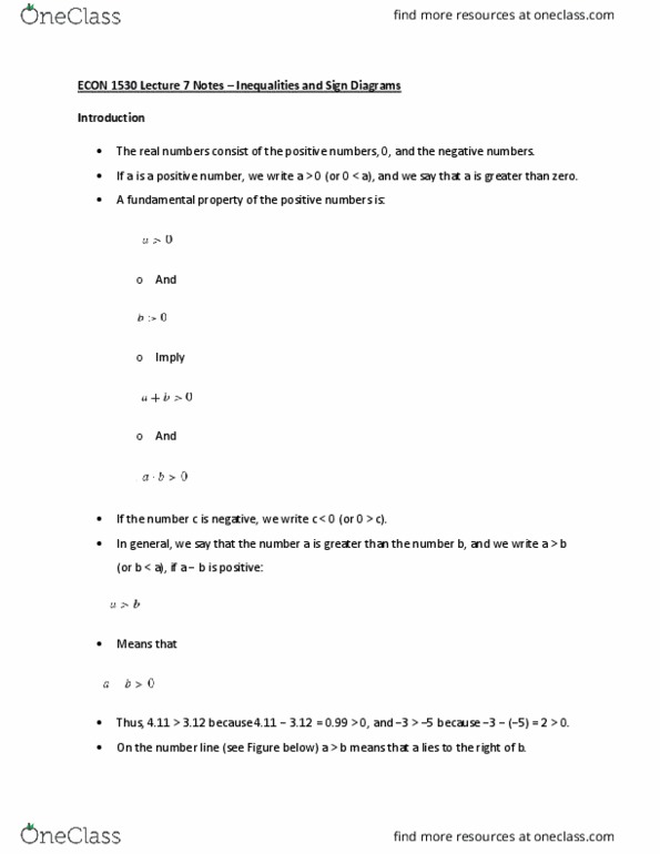 ECON 1530 Lecture Notes - Lecture 7: Negative Number, Solution Set thumbnail