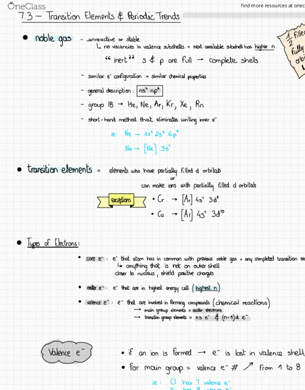CHEM 110 Lecture Notes - Lecture 6: Isoelectronicity cover image