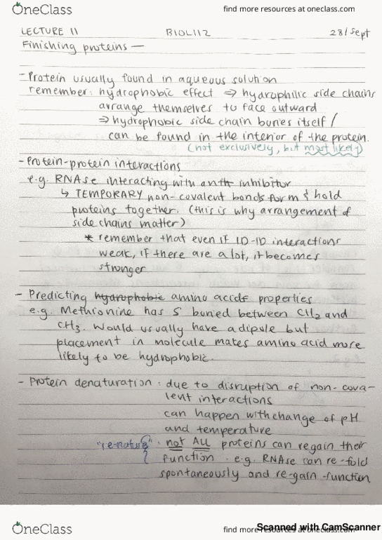 BIOL 112 Lecture 11: Finishing Proteins cover image