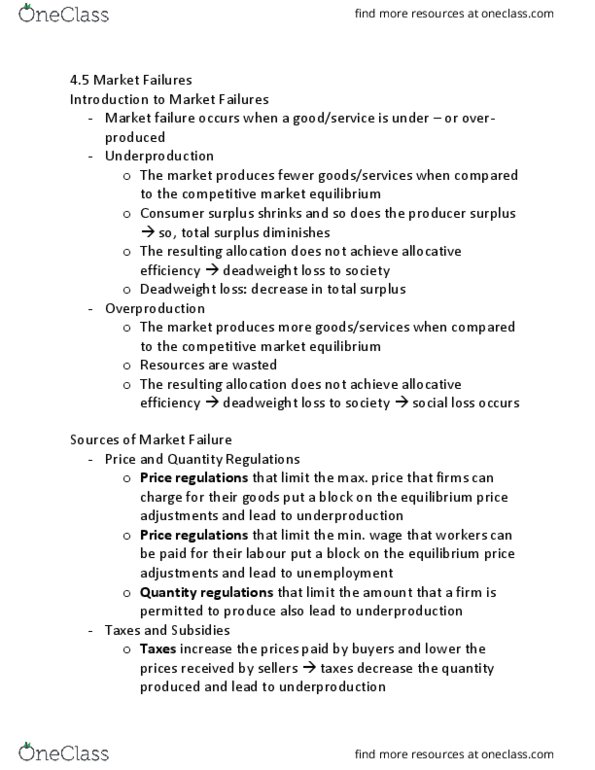 ECON101 Lecture Notes - Lecture 4: Deadweight Loss, Avoidance Speech, Economic Equilibrium thumbnail