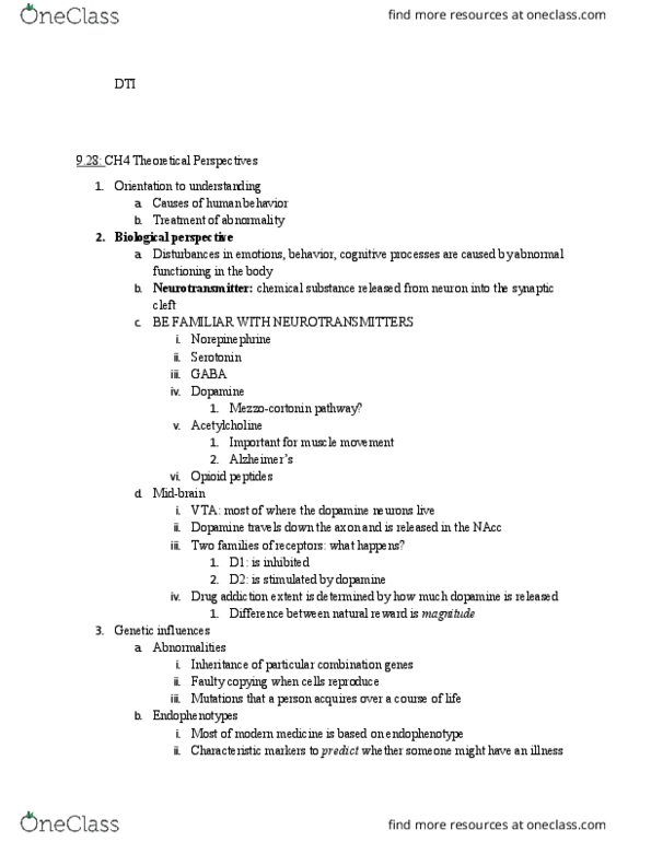 PSYC 3406 Lecture Notes - Lecture 4: Endophenotype, Behavioral Addiction, Addiction thumbnail