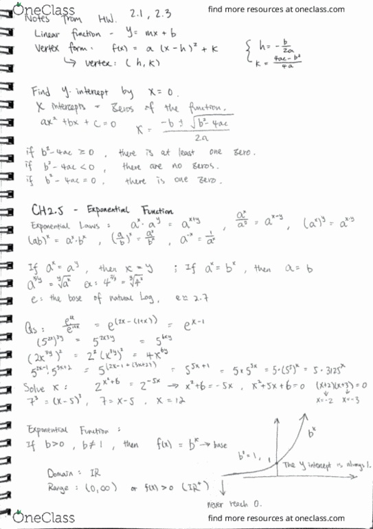MATH 1108 Lecture 1: Math 1108 notes- CH2 & CH3 cover image