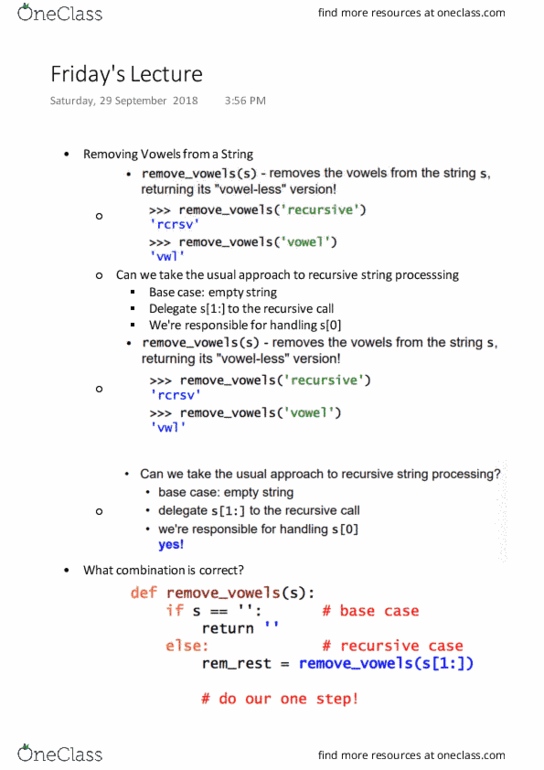 CAS CS 111 Lecture Notes - Lecture 11: Empty String cover image