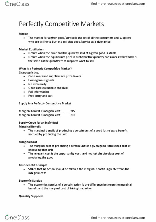 ECON1010 Lecture Notes - Lecture 1: Marginal Utility, Marginal Cost, Opportunity Cost thumbnail