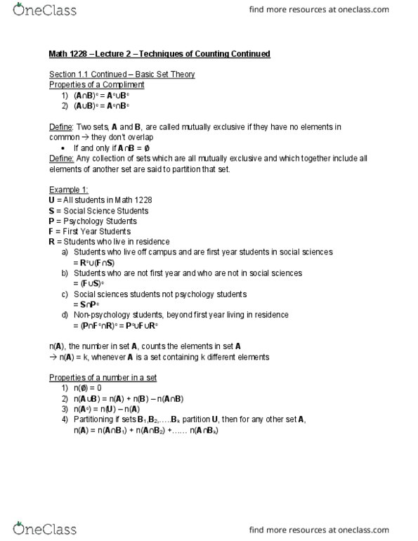 Mathematics 1228A/B Lecture Notes - Lecture 2: Raffi, Form 10-Q thumbnail