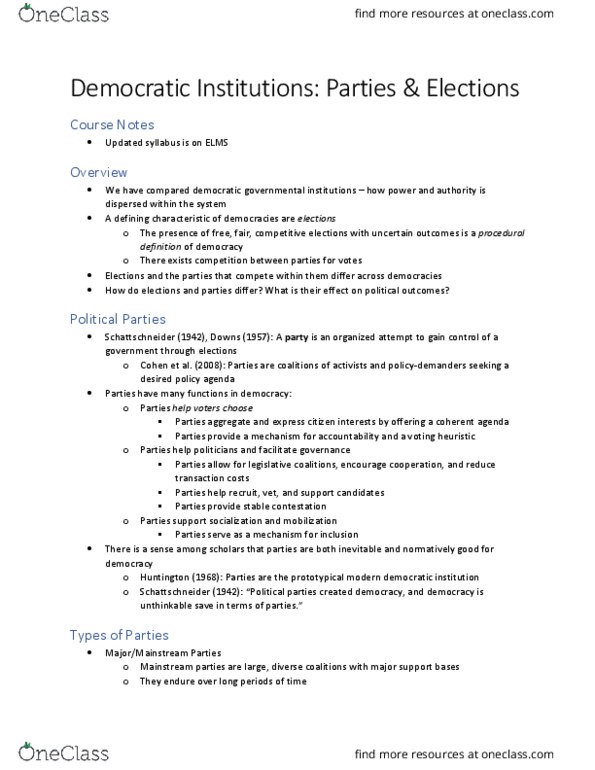GVPT 280 Lecture 9: Parties & Elections thumbnail