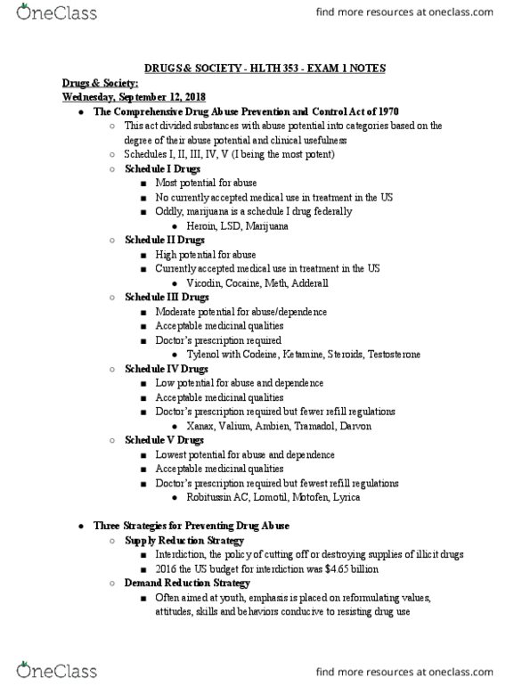 HLTH 353 Lecture Notes - Lecture 5: Co-Phenotrope, Dextropropoxyphene, Robitussin thumbnail