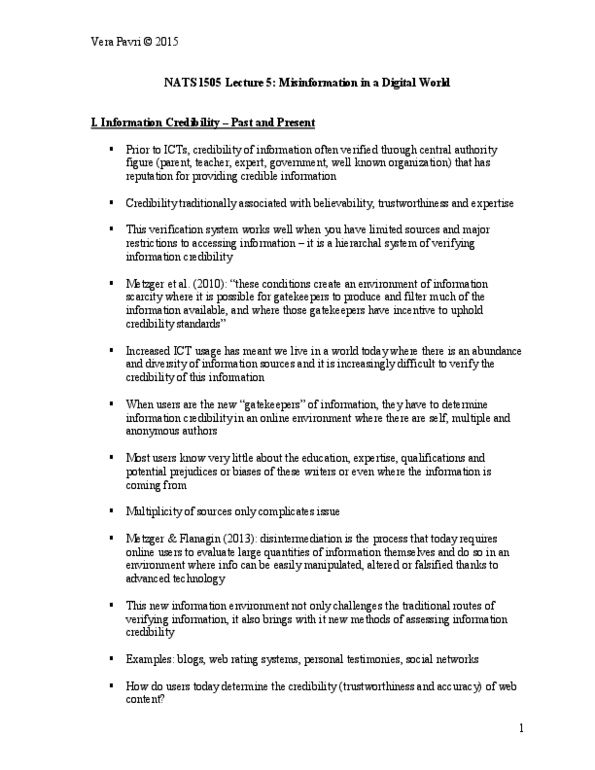 NATS 1505 Lecture Notes - Lecture 5: Cognitive Load, Disintermediation, Individual Psychological Assessment thumbnail