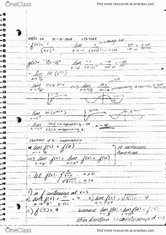 MATH114 Lecture 13: MATH 114 LIMITS CHAPTER 2 cover image