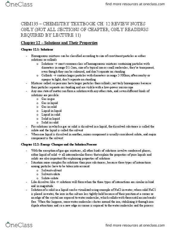 CHM135H1 Chapter Notes - Chapter 12: Intermolecular Force, Lattice Energy, Well-Order thumbnail