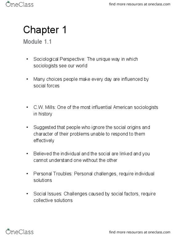 SOCI 100A Chapter Notes - Chapter 1: Social Forces, Sophist, Middle Ages thumbnail