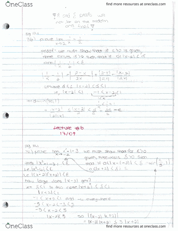 MATH 140 Lecture 5: Math 140 Lecture notes cover image