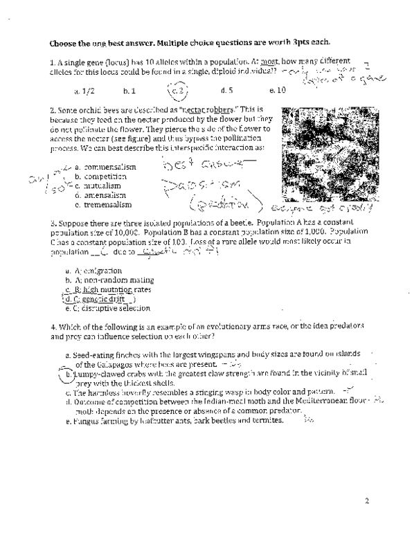 BIS 2B Midterm: BIS 2B Midterm 2 - OneClass