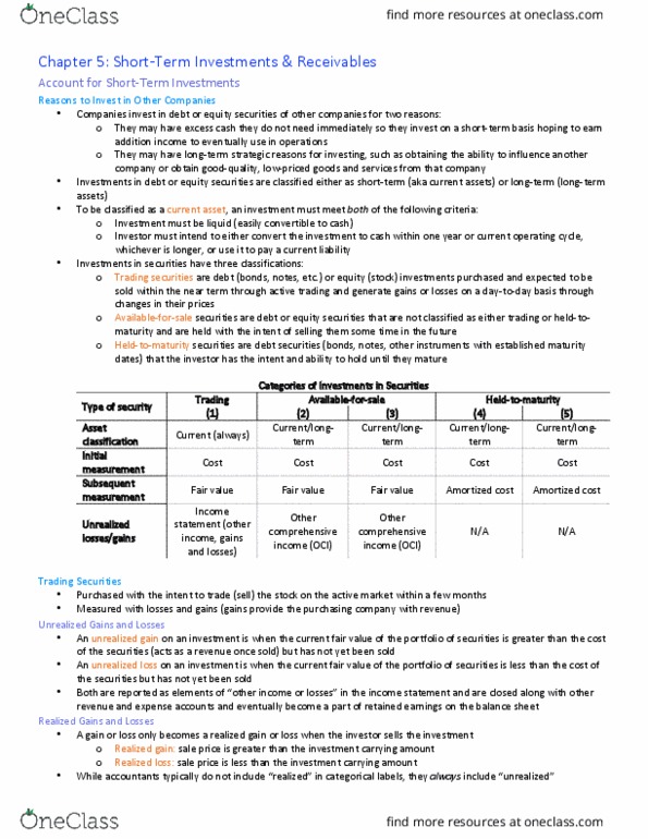 BA 211 Chapter Notes - Chapter 5: Current Asset, Current Liability, Revenue Recognition thumbnail