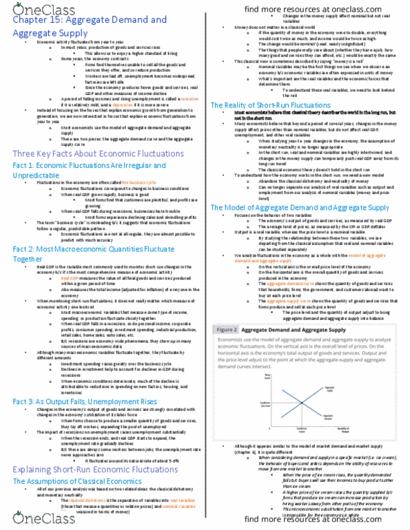 ECON 202 Chapter Notes - Chapter 15: Gdp Deflator, Aggregate Supply, Aggregate Demand thumbnail
