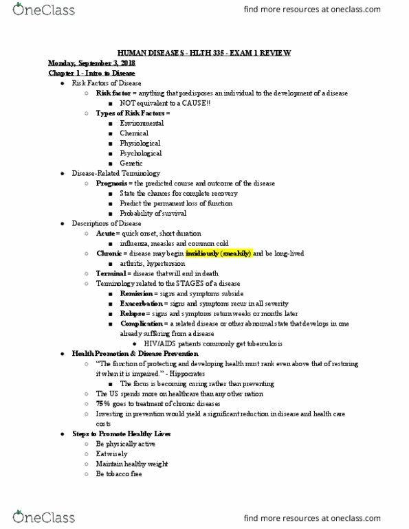 HLTH 335 Lecture Notes - Lecture 2: Common Cold, Palliative Care, Antibiotics thumbnail